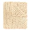 1 Piece Casual Acrylic Chunky Knit Blanket Classic Solid Color Braid Like Visual Textured Off White Throw Blanket Expertly Crafted Yarn Durable Warm Decorative All Season Cozy Comfy 50x40 Blanket view 2