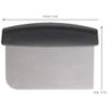 Fdit Stainless Steel Dough Scraper, 6.6x4.7 Inch, for Bread and Pizza, Black Handle view 3