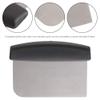 Fdit Stainless Steel Dough Scraper, 6.6x4.7 Inch, for Bread and Pizza, Black Handle view 4