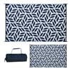 Stylish Camping 255081 5-feet by 8-feet Reversible Mat, Plastic Straw Rug, Large Floor Mat for Outdoors, RV, Patio, Backyard, Picnic, Beach, Camping - Leaf Mat (Black/Beige) view 3