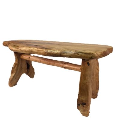 Greener Valley Root Wood Live Edge Bench (Small - 20-24" L x 18" H)