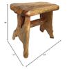 Greener Valley Root Wood Live Edge Bench (Small - 20-24" L x 18" H) view 2