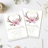 Tribal Antlers Graduation Party Invitation | Graduation Invites | Boho Chic | College Graduation | High School Graduation | Class of 2020 view 1