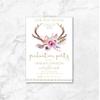 Tribal Antlers Graduation Party Invitation | Graduation Invites | Boho Chic | College Graduation | High School Graduation | Class of 2020 view 2