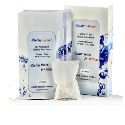 Alkaline Anytime Worlds Best Alkaline Water Filter Pouch for Alkaline Water- Mobile Alkaline Water Filtration System For Cup,Bottle, Pitcher,Jug, Container -High pH Ionized Water -Long-Life 60 Gallons