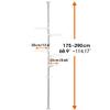 BAOYOUNI Adjustable Corner Coat Rack Stand Entryway Hall Tree Hat Jacket Hanger Hooks Floor to Ceiling Holder Organizer for Clothes, Purse, Scarves, Handbags, Umbrella, Plants - Ivory view 2