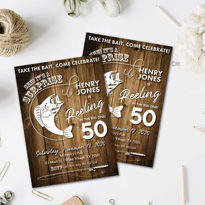 Fishing Birthday Invitation | Fishing Invitation | Fisherman Birthday | Fisherman Invitation | Take the Bait | Fishing Theme Invites