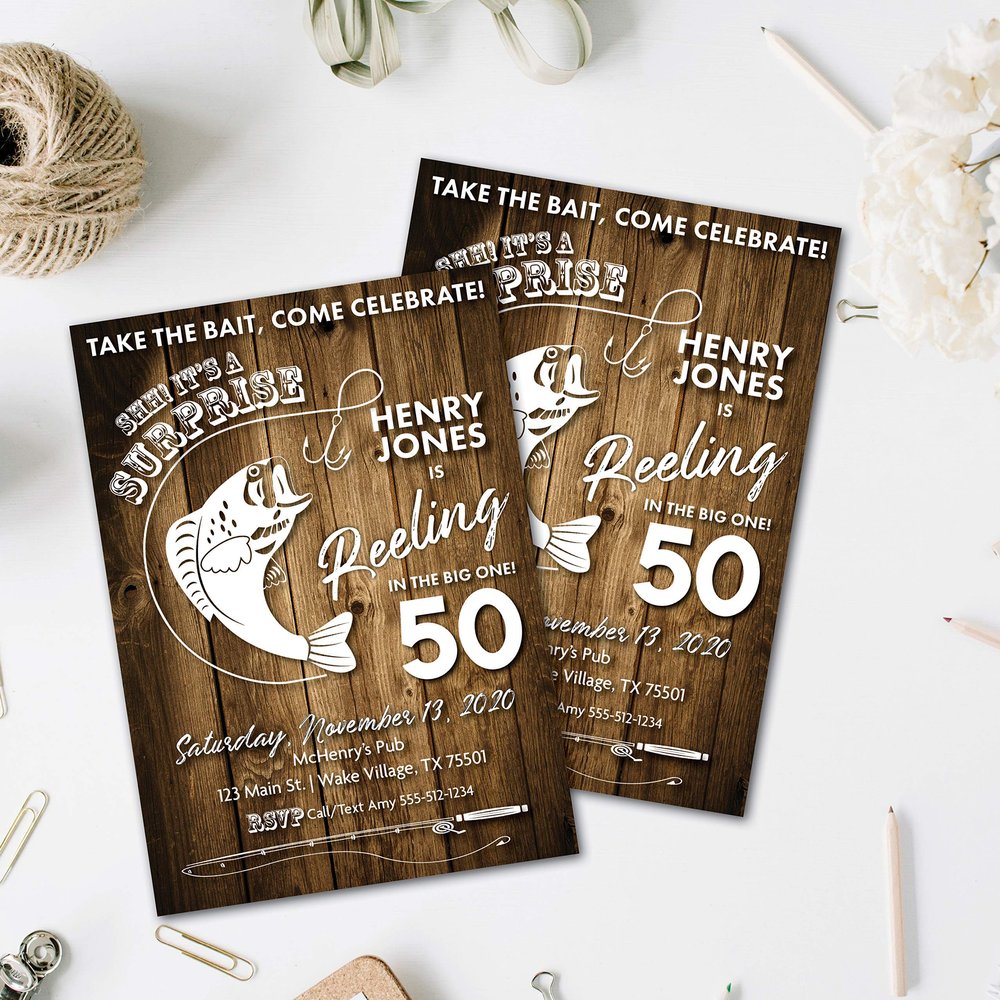 Fishing Birthday Invitation | Fishing Invitation | Fisherman Birthday | Fisherman Invitation | Take the Bait | Fishing Theme Invites