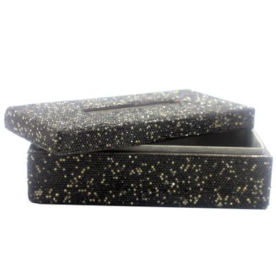 Bestbling Luxury Crystal Rhinestone Handmade Bling Decorative Tissue Holder Box Case (Black)