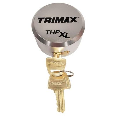 Trimax, (THPXLALSV, Silver, Solid Aluminum Hockey Puck Internal Shackle Lock, Universal Fit