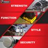 Trimax, (THPXLALSV, Silver, Solid Aluminum Hockey Puck Internal Shackle Lock, Universal Fit view 3
