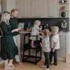 Adjustable Toddler Kitchen tower, Convertible Kitchen Observation Tower, toddler Kitchen Stool, Toddler Step Stool, Kids Step stool, Montessori Furniture, Bathroom Step Stool view 2
