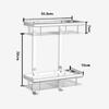 Bathroom Shelves WFF Floating Rack with Stainless Steel Rounded Edges, Wall-Mounted Headboard Shelf, for Bookshelf Bathroom Shelf (Color : C, Size : 2 Layer) view 2