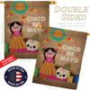 Ornament Collection Cinco de Mayo Day House Flag Summer Party Cactus Pinata Sombrero Mexican Fiesta Outdoor Decoration Banner Small Garden Yard Gift Double-Sided, Thick Fabric, Made in USA view 3