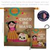 Ornament Collection Cinco de Mayo Day House Flag Summer Party Cactus Pinata Sombrero Mexican Fiesta Outdoor Decoration Banner Small Garden Yard Gift Double-Sided, Thick Fabric, Made in USA view 4