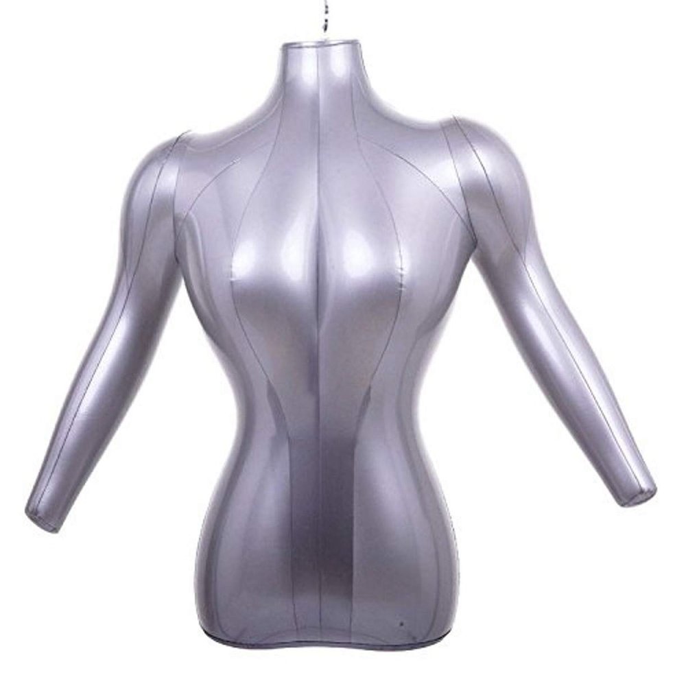 ZHONGJIUYUAN Inflatable Female Half Body Mannequin Torso Top Model Shirt Clothing Display Props