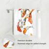 Auskid Watercolor Fish Koi Carp Cotton Hand Towel for Bath Face Spa Gym Hotel view 2