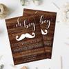 Little Man Baby Shower Invitations | Mustache Baby Shower Invitation | Little Man Mustache Shower Invitation | Boy Baby Shower view 2
