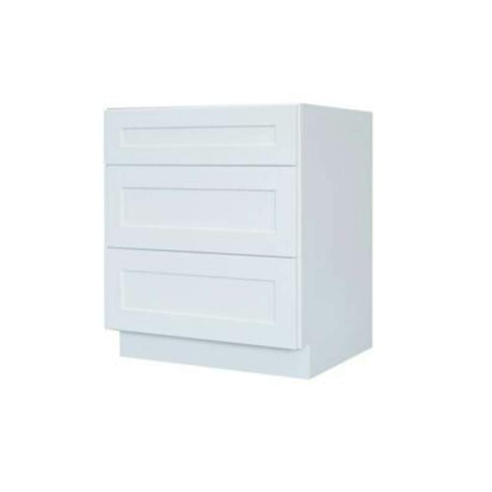 Thaweesuk Shop White 24 inch Kitchen Bathroom Vanity Shaker Cabinet Door Base Wall New Birch Solid Wood Hardwood Plywood 24" Wide x 34 1/2" High x 24" Deep of Set