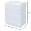 Thaweesuk Shop White 24 inch Kitchen Bathroom Vanity Shaker Cabinet Door Base Wall New Birch Solid Wood Hardwood Plywood 24" Wide x 34 1/2" High x 24" Deep of Set view 3