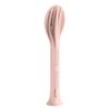 Koziol 4036669 KLIKK POCKET Plastic, Reusable, Knife, Fork, Spoon, Outdoor, Camping, Picnic, Hiking, Vacation, Lunch to go, Cutlery Set of Three, Organic Pink view 1