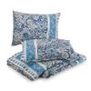 Dena Home Bisou Floral Quilt and 2 Shams, 3-Piece Reversible All Seasons 100% Cotton Quilt Set, Lightweight Coverlet Set - King Size view 4