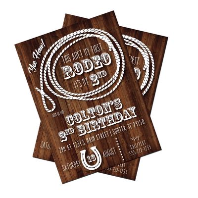Cowboy Birthday Invitation | Aint My First Rodeo | Western Birthday | Rodeo Birthday | Rodeo Invitation | Saddle Up | Yee Haw