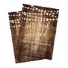Rustic Engagement Invitation | Eat Drink Soon to Be Married | Engagement Party | String Lights | Wood | Country | Engagement Invites view 1