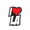 MAGNET I Love La Heart Los Angeles Magnetic Vinyl Car Fridge Sticks to any Metal Surface 5" view 1