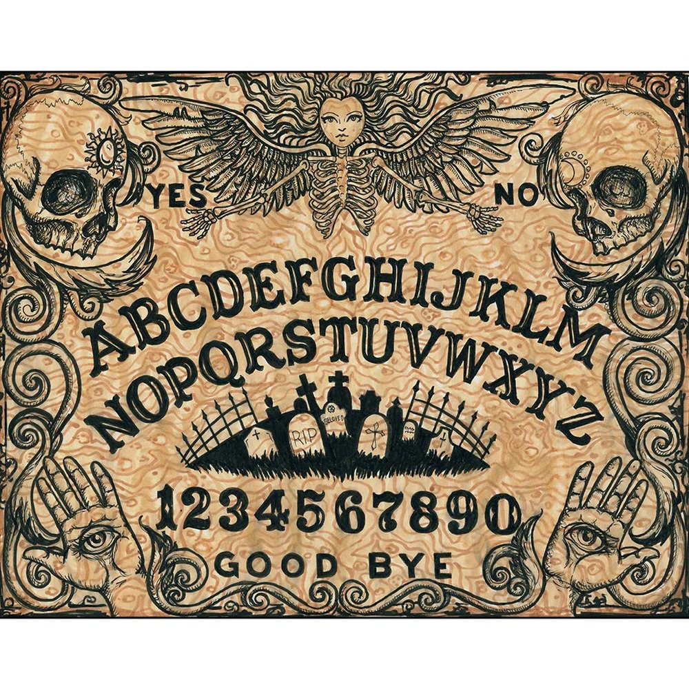 Vintage Ouija Board by Shayne of the Dead Semi-Gloss Fine Wall Art Print