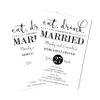 Rehearsal Dinner Invitations | Rehearsal Invites | Eat, Drink and Soon to Be Married | Wedding Rehearsal Dinner | Black and White Invites view 1
