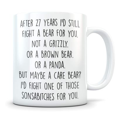 27th anniversary mug for women, 27th anniversary mug for her, 27 anniversary, 27 year anniversary, 27th wedding anniversary