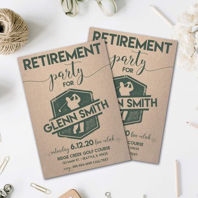 Golf Retirement Invitation | Retirement Invites | Golf Outing | Golfing Invitation | Top Golf Party | Par-Tee | Golf Par-Tee Invites