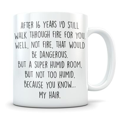 16th anniversary mug for men, 16th anniversary mug for him, 16 anniversary, 16 year anniversary, 16th wedding anniversary, funny gift
