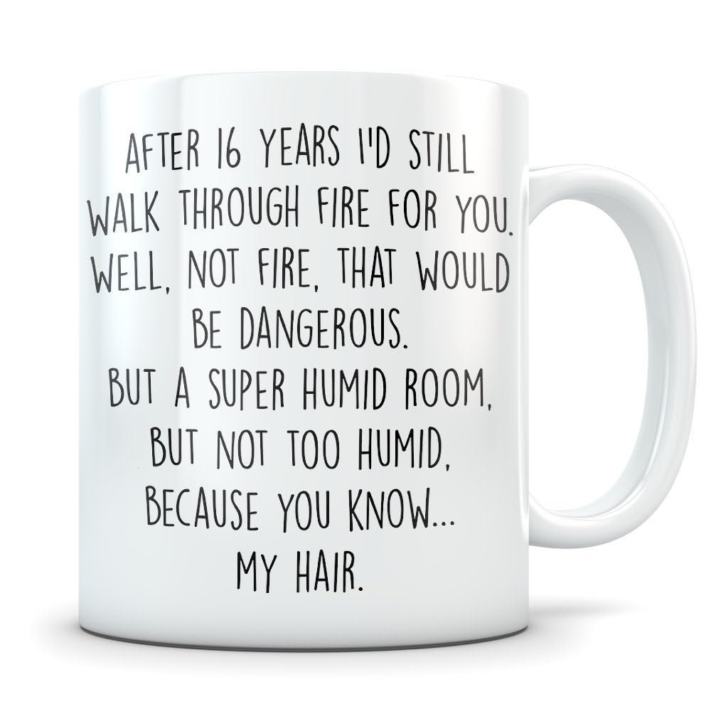 16th anniversary mug for men, 16th anniversary mug for him, 16 anniversary, 16 year anniversary, 16th wedding anniversary, funny gift