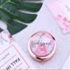 Bridesmaid Gifts Rose Gold Floral Pocket Mirrors For Bridal Party Wedding Favors Mother of Bride Maid of Honor (Set 3) view 2