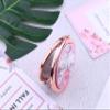 Bridesmaid Gifts Rose Gold Floral Pocket Mirrors For Bridal Party Wedding Favors Mother of Bride Maid of Honor (Set 3) view 4