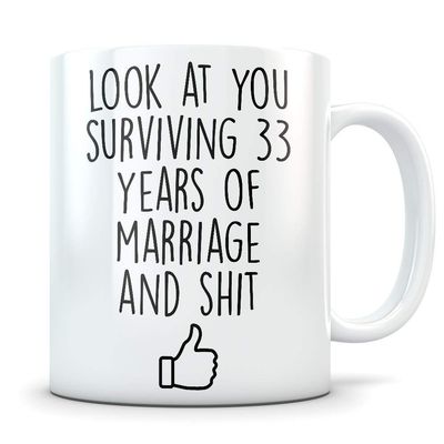 33rd anniversary mug for men, 33rd anniversary mug for him, 33 anniversary, 33 year anniversary, 33rd wedding anniversary