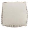 Misc Floor Pouf with Light Mudcloth Design White Abstract Bohemian Eclectic Cotton view 3