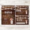 Baby-Q Shower Invitations | Baby-Q Invitations | Baby Q | String Lights | Couples Baby Shower | Baby BBQ | BabyQ Invitation | Mason Jar view 3
