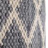 Misc Round Pouf in Grey/Natural Woven Braided Jute Grey Geometric Bohemian Eclectic Pattern Upholstered Handmade view 4