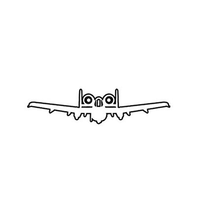 MAGNET Front View A-10 Thunderbolt Ii A1 Magnetic Vinyl Car Fridge Sticks to any Metal Surface 5"