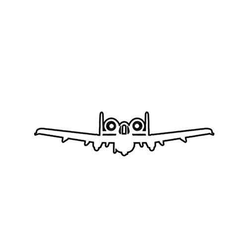MAGNET Front View A-10 Thunderbolt Ii A1 Magnetic Vinyl Car Fridge Sticks to any Metal Surface 5"