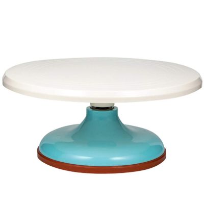 ABS Plastic Cake Turntable,Revolving Cake Stand Cake Decorating Stand,Turns Smoothly Revolving Cake Stand White Cake Decorating Display Stand