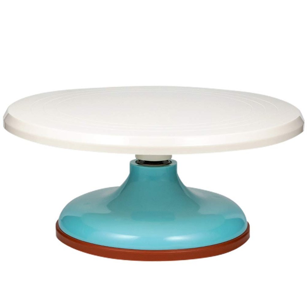 ABS Plastic Cake Turntable,Revolving Cake Stand Cake Decorating Stand,Turns Smoothly Revolving Cake Stand White Cake Decorating Display Stand