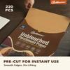 220 Pcs Unbleached Parchment Paper Baking Sheets, Baklicious Pre-cut Heavy Duty Parchment Baking Paper for Air Fryer, Oven, Bakeware, Steaming, Cooking Bread, CupCake, Cookies view 2