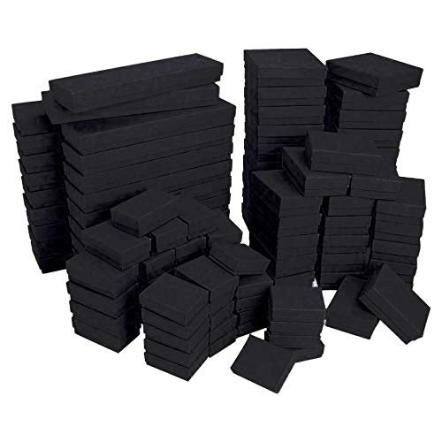 N'icePackaging - 25 Qty Mixed Matte Black Cotton Filled Gift Boxes