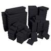 N'icePackaging - 25 Qty Mixed Matte Black Cotton Filled Gift Boxes view 1