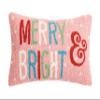 Peking Handicraft 31JES1669C16OB Merry and Bright Holiday Hook Pillow, 16-inch Long view 1