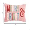 Peking Handicraft 31JES1669C16OB Merry and Bright Holiday Hook Pillow, 16-inch Long view 2
